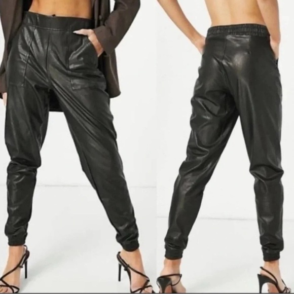 Spanx Faux Leather-Like Jogger Pants - Picture 1 of 11